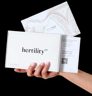 Hand holding hertility test