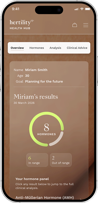  A phone showing a Hertility report